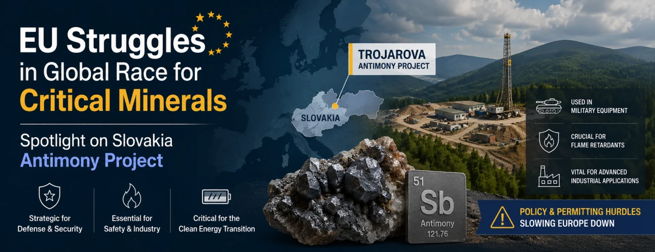Europe Faces Growing Pressure in the Global Critical Minerals Race as Slovakia Antimony Project Gains Attention